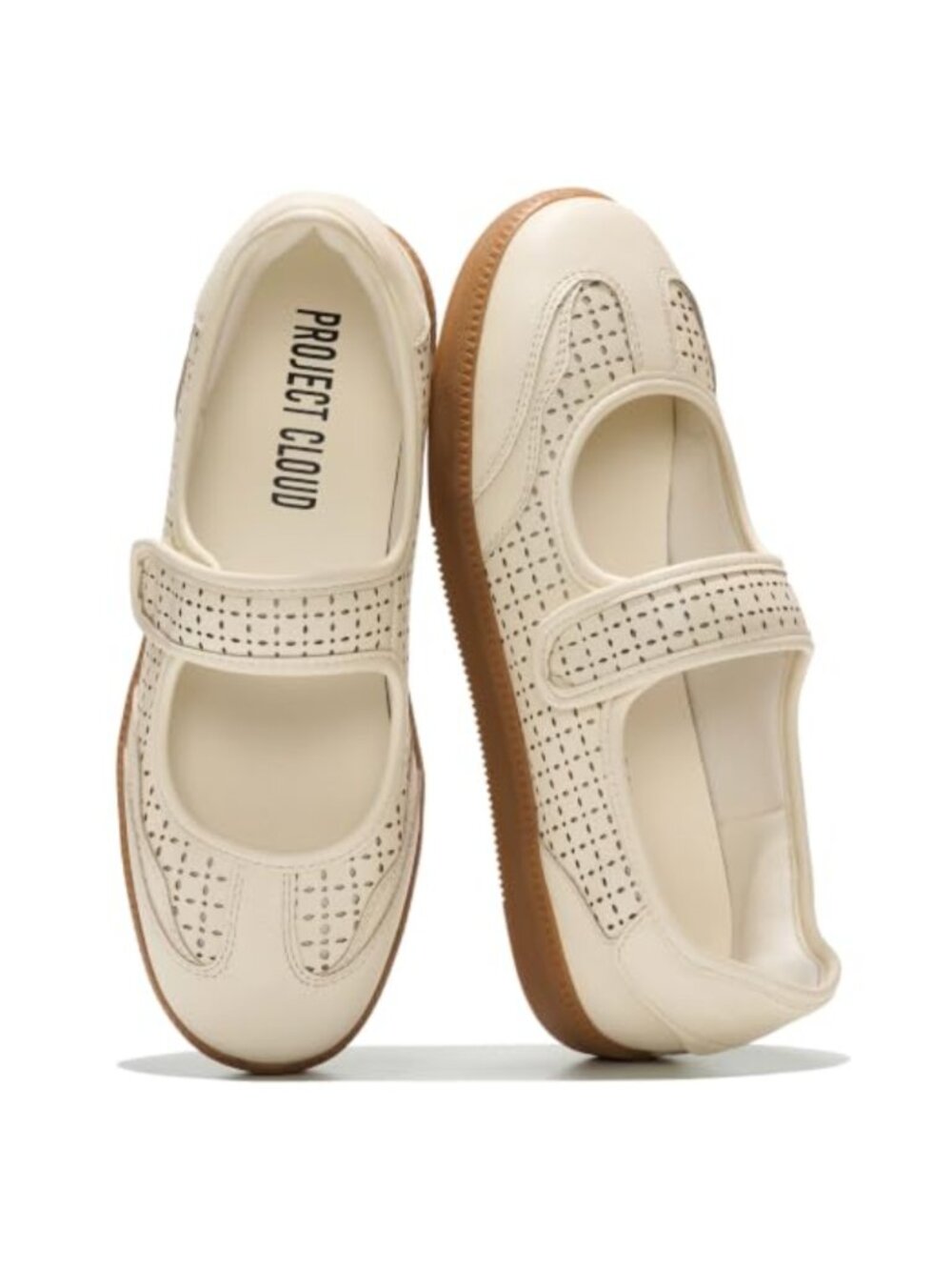 Project Cloud Mary Jane Shoes Women Lightweight Flats Adjustable Strap
